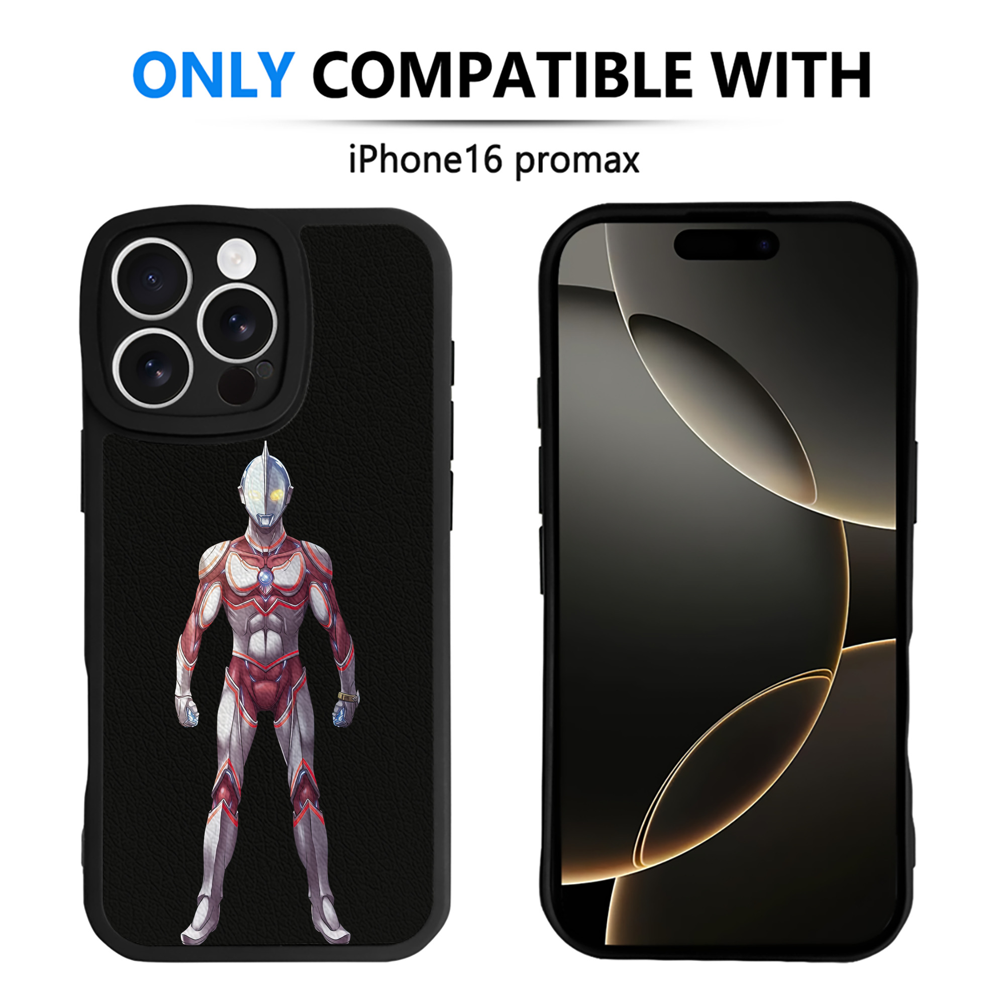 （画像用） ウルトラマン Ultraman 【iPhone 16シリーズ対応】シリコンスマホケース（レザー調） 材質：シリコン